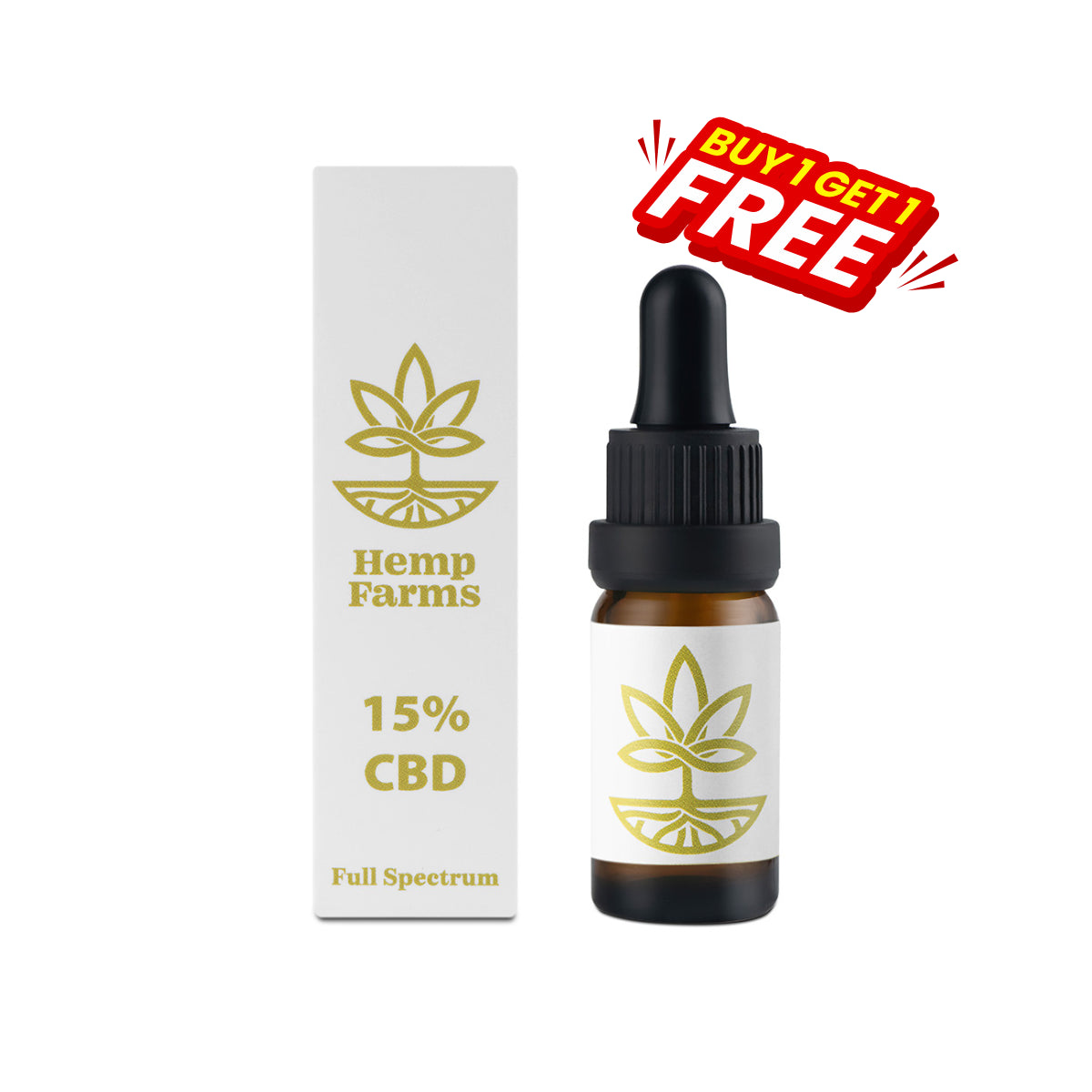 Ulei CBD Hemp Farms CBD Oil 15% 10ml. Full Spectrum