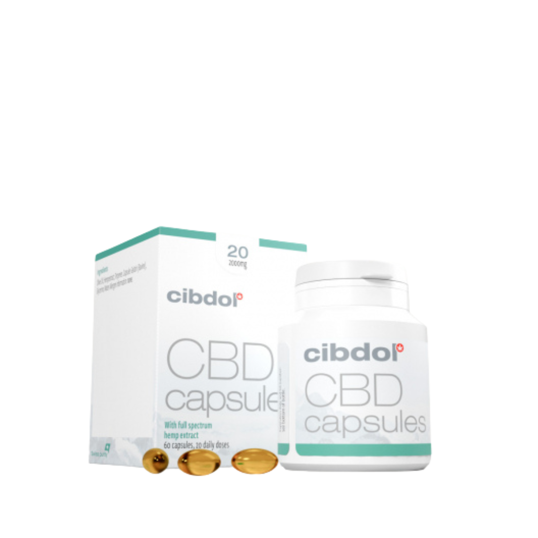 Cibdol CBD capsule din gel moale (drajeuri) 20%