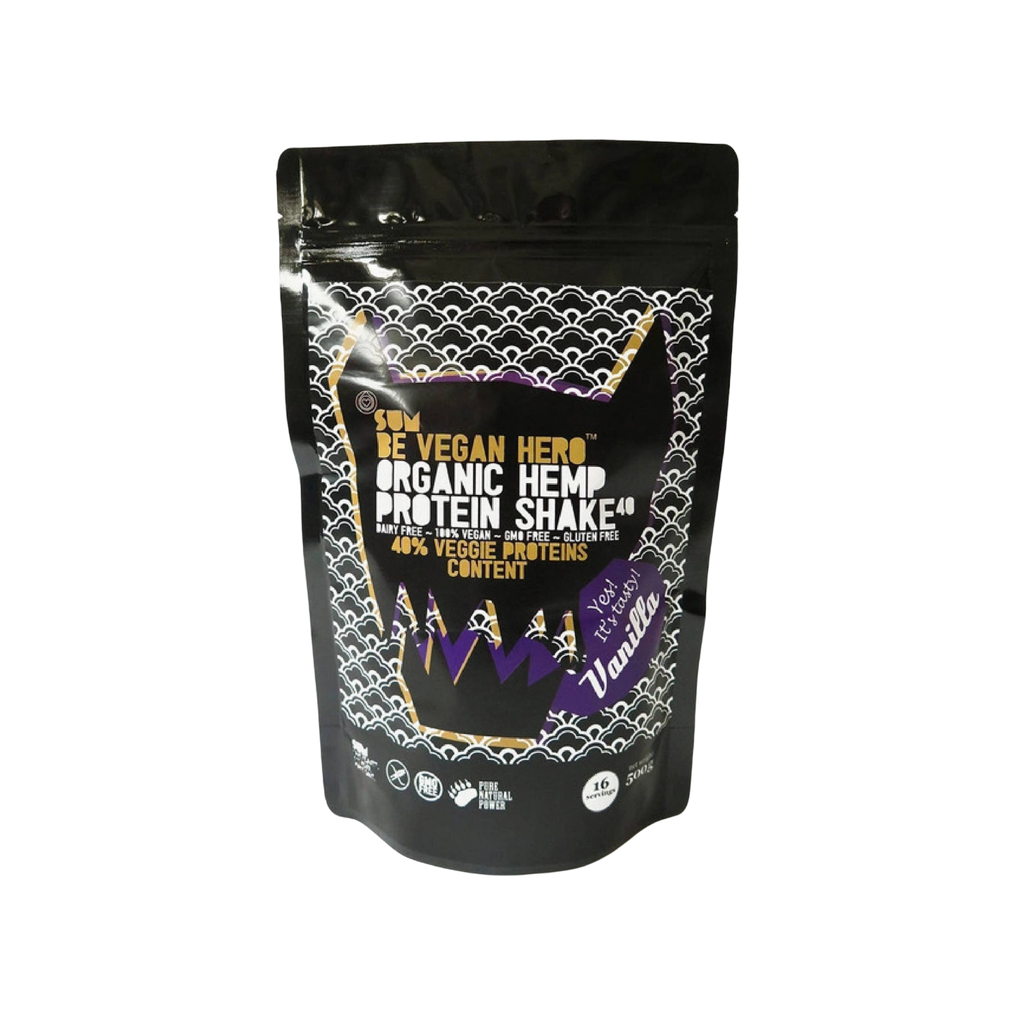 SUM Be Vegan Hero Organic Hemp shake proteic - Vanilie 500 g