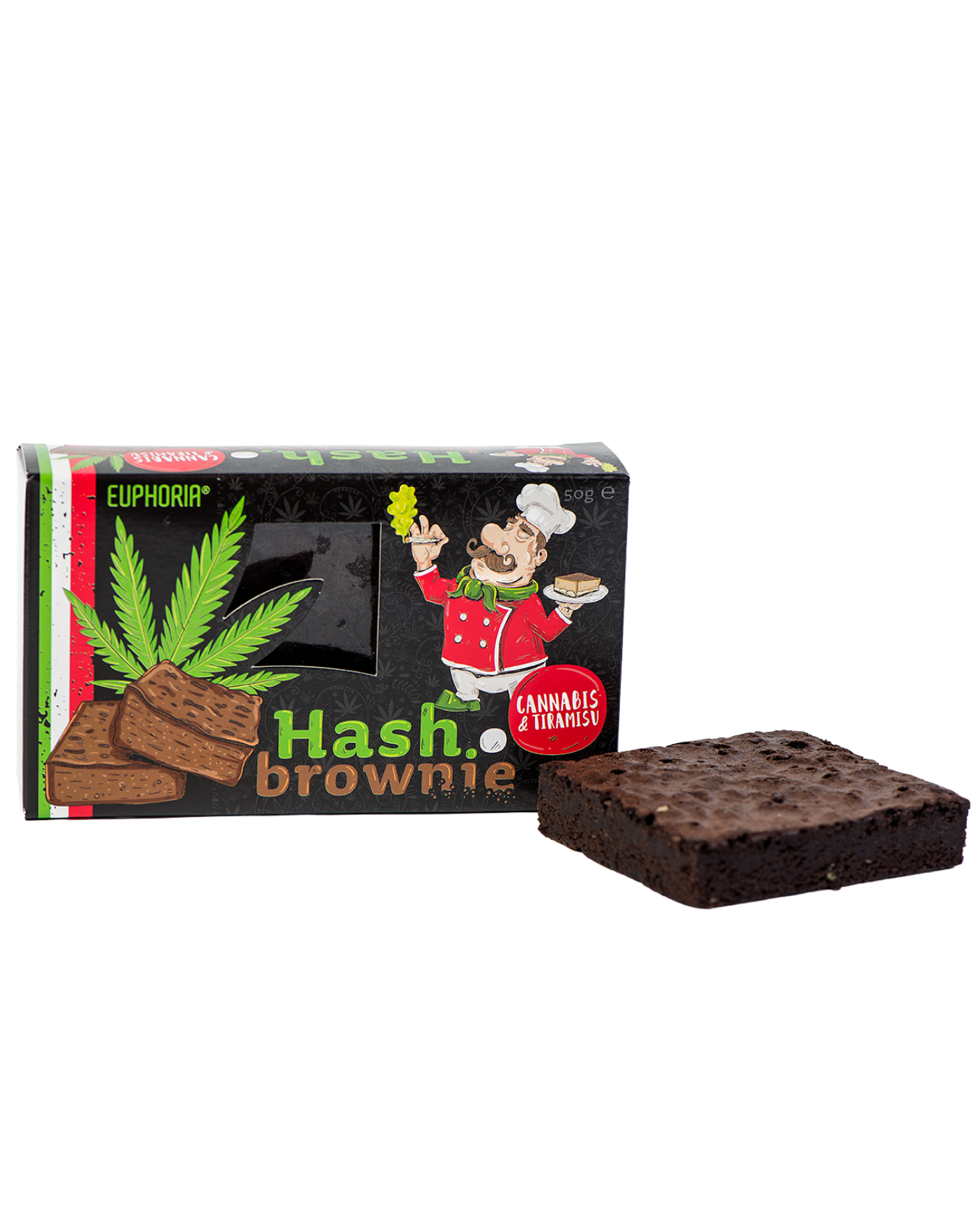 Euphoria Hash Brownie cu cannabis și tiramisu - făină de cannabis "Sativa"