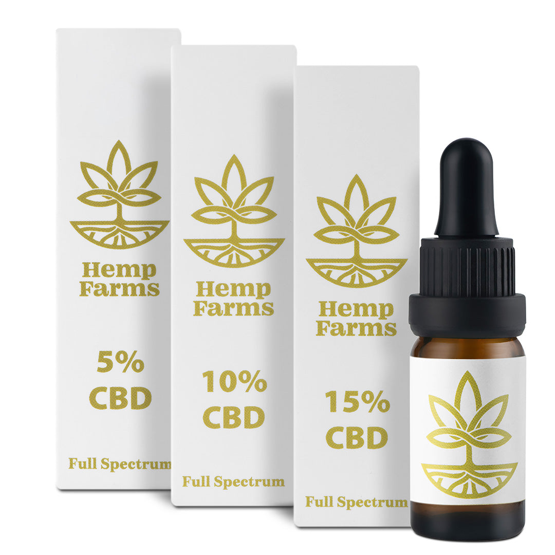 Ulei CBD Hemp Farms CBD Oil Promoție 5%+10%+15% 30ml. Full Spectrum