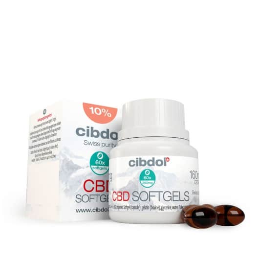Cibdol CBD capsule din gel moale (drajeuri) 10%