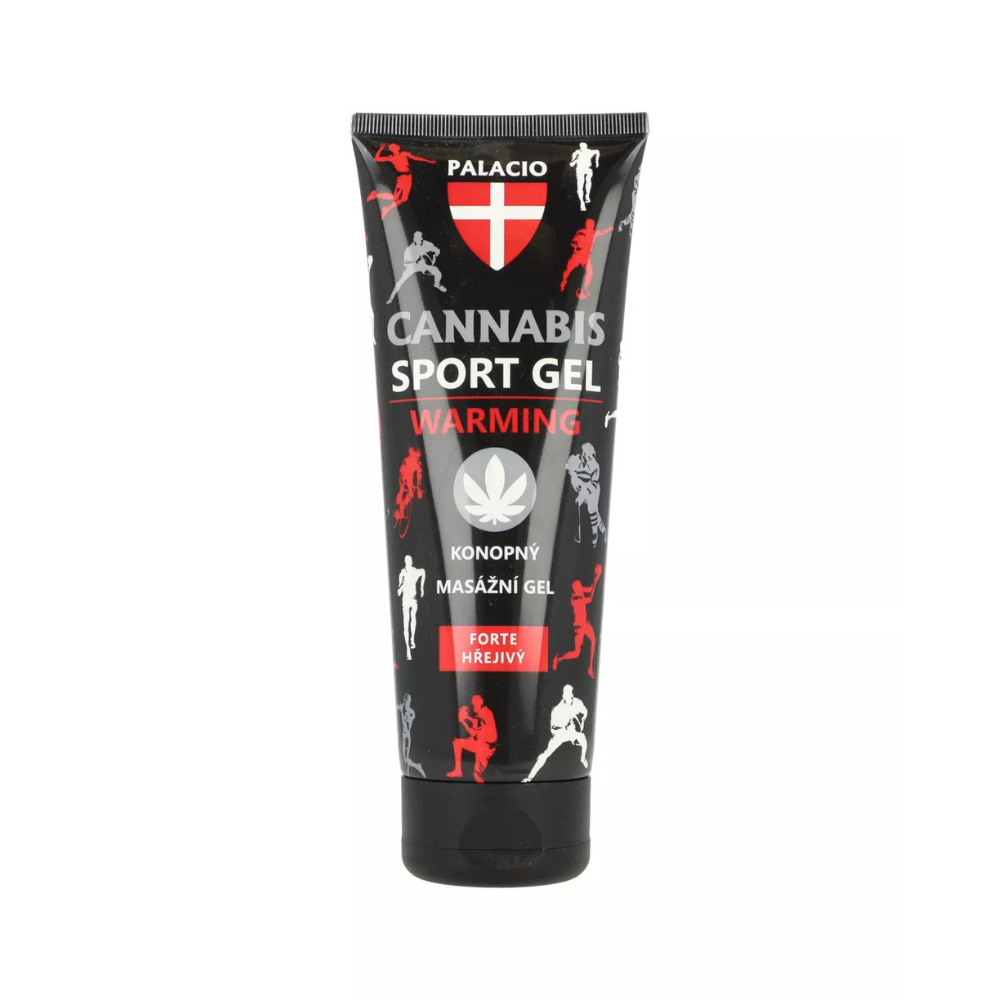 Gel de masaj cu efect de încălzire Palacio Cannabis Sport CBD 200 ml