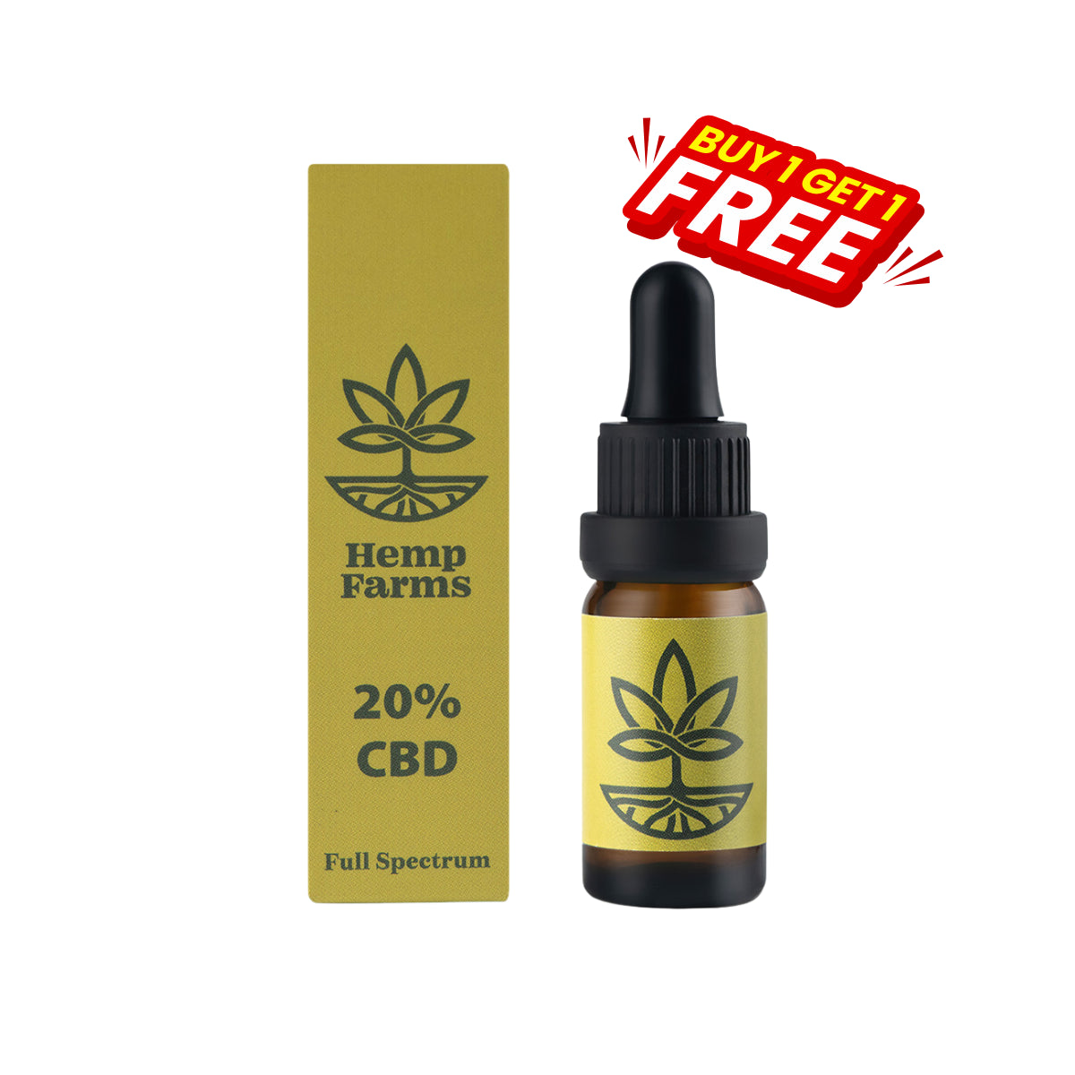 Ulei CBD Hemp Farms CBD Oil 20% 10ml. Full Spectrum