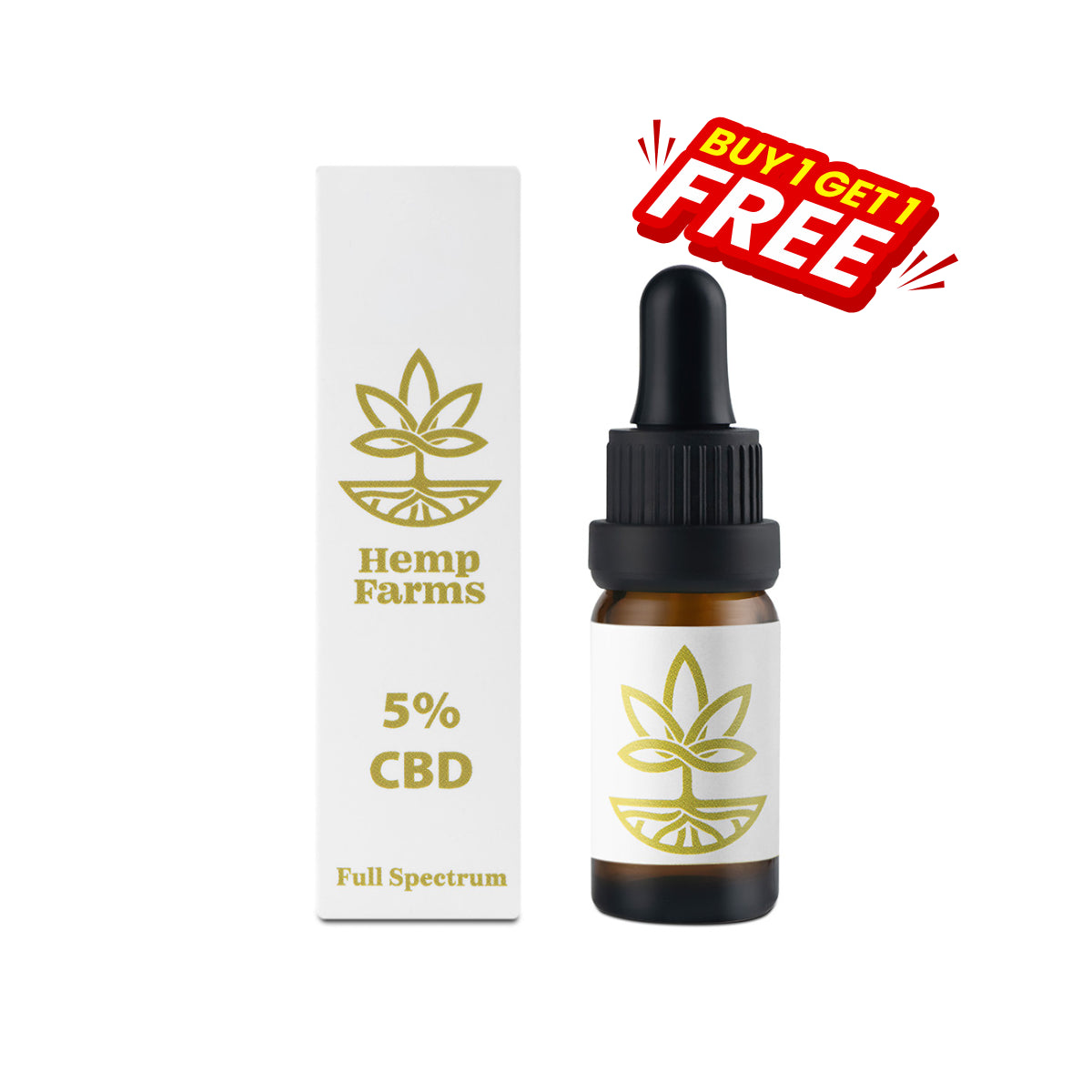 Ulei CBD Hemp Farms CBD Oil 5% 10ml. Full Spectrum