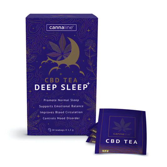 Ceai CBD Cannaline Deep Sleep – amestec de plante pentru somn profund, 30 g, 20 pliculețe