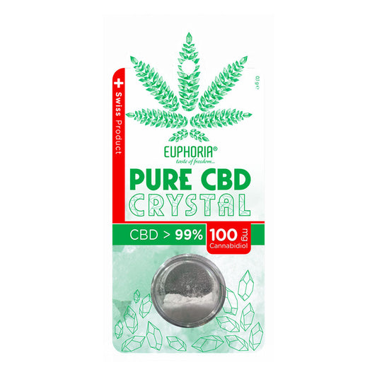 Euphoria Pure CBD Crystal 99% – Cristal CBD pur 100 mg (0,1 g)