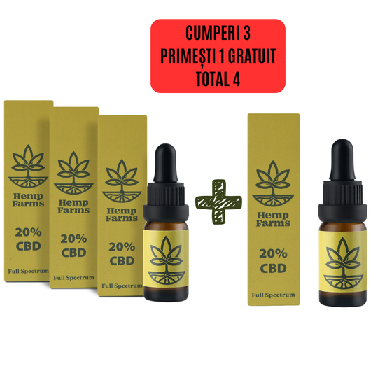 Ulei CBD Hemp Farms CBD Oil Promoție 20%+20%+20% 30ml. Full Spectrum