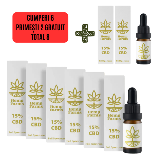 Ulei CBD Full Spectrum – Super Combo 6 x 15% (9000mg)