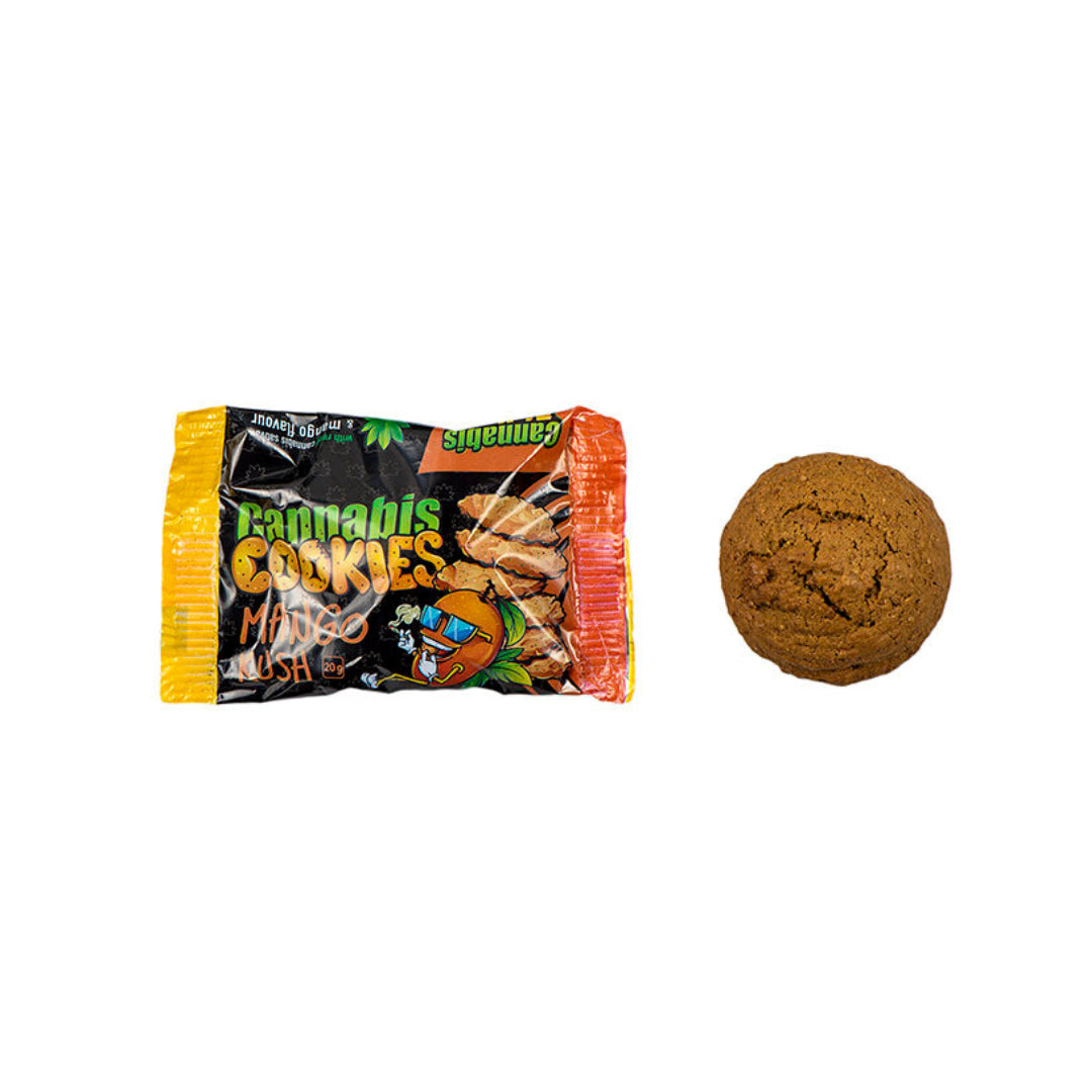 Biscuiți Cannabis Airlines Mango Kush cu proteină de cânepă și aromă de mango